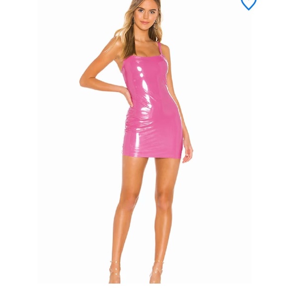 Revolve Pink Latex Dress - Picture 1 of 3